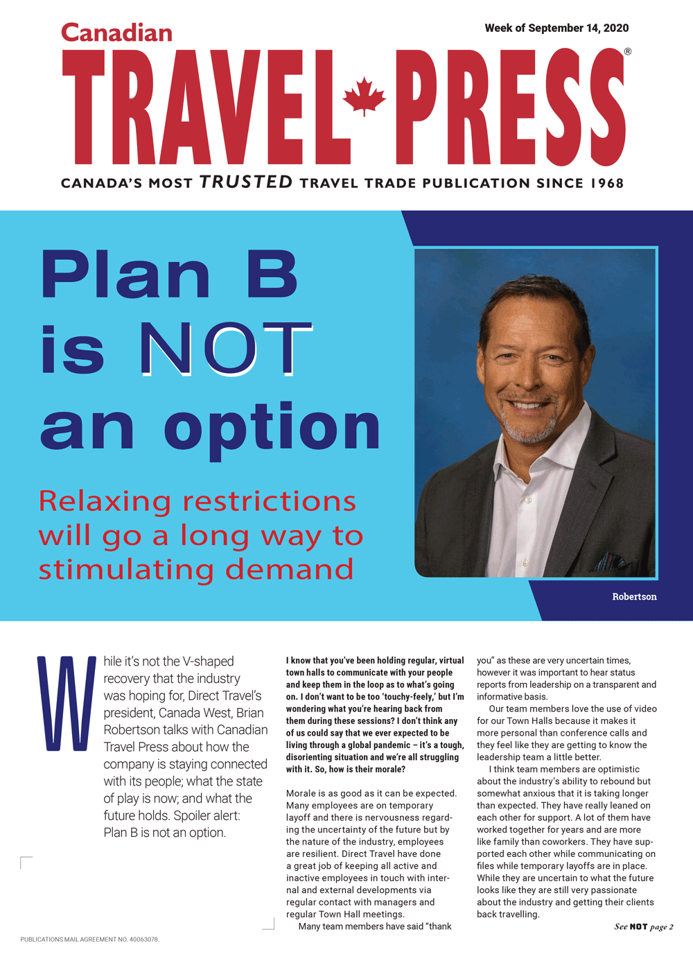 Take note: Plan B is not an option