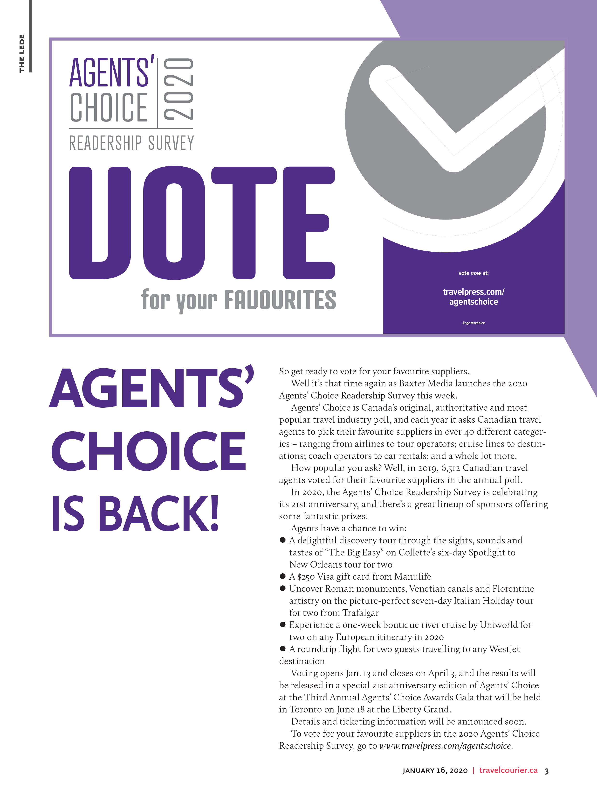 Agents’ Choice 2020 – It’s Time To Vote