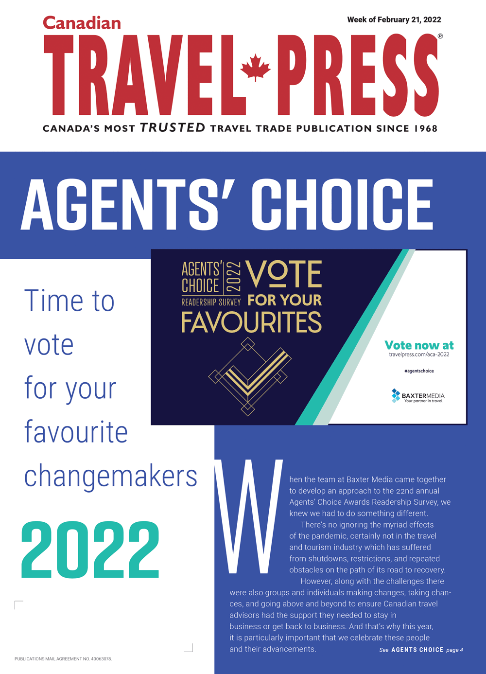 Time to vote in Agents’ Choice 2022