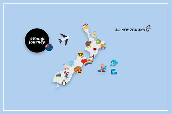 Αποτέλεσμα εικόνας για Air New Zealand launches emoji travel tips