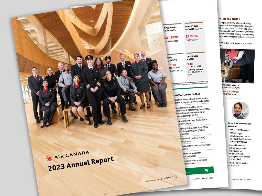 Air Canada annual report highlights successes in 2023