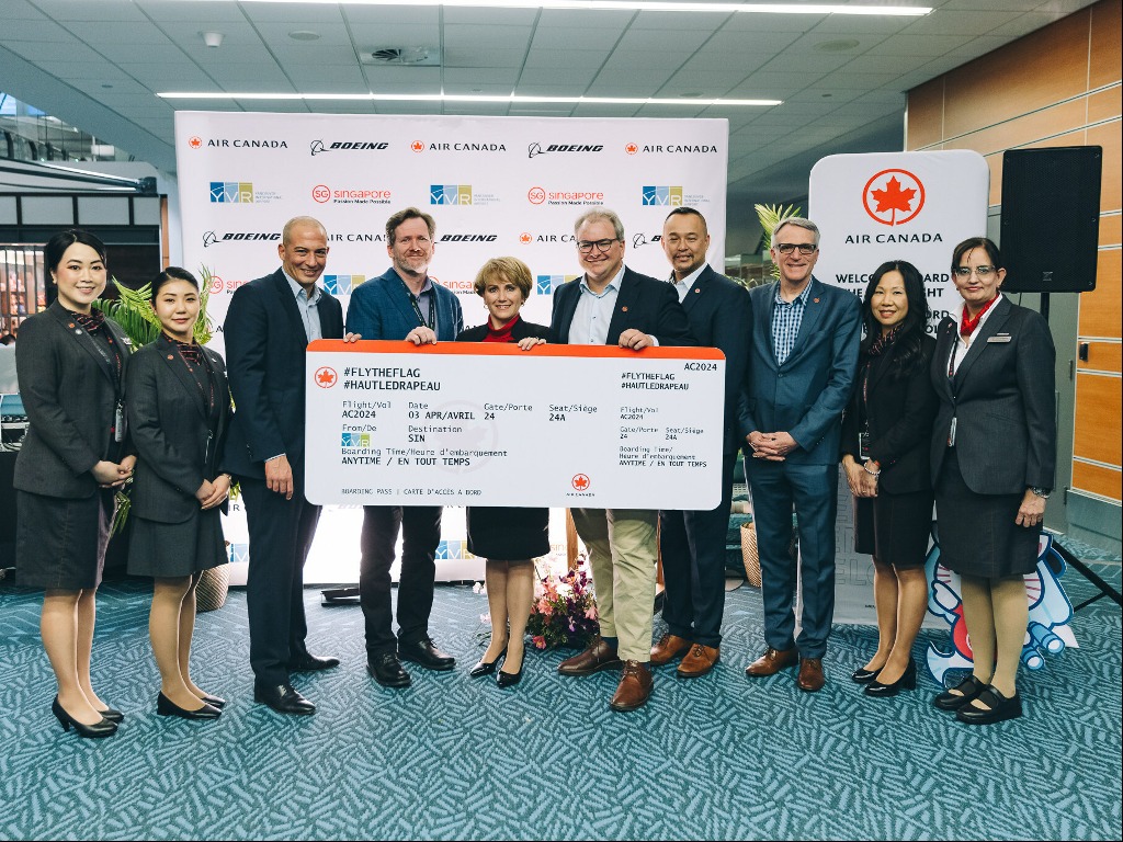 Air Canada makes history with Vancouver-Singapore route