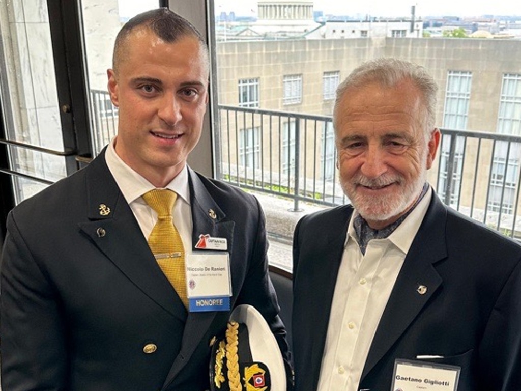 Carnival captain honoured with award for saving 16 lives at sea