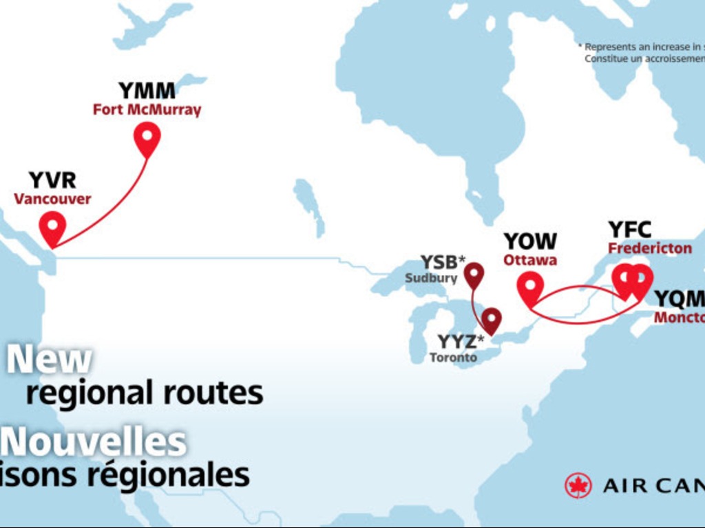 Air Canada making changes to its regional network