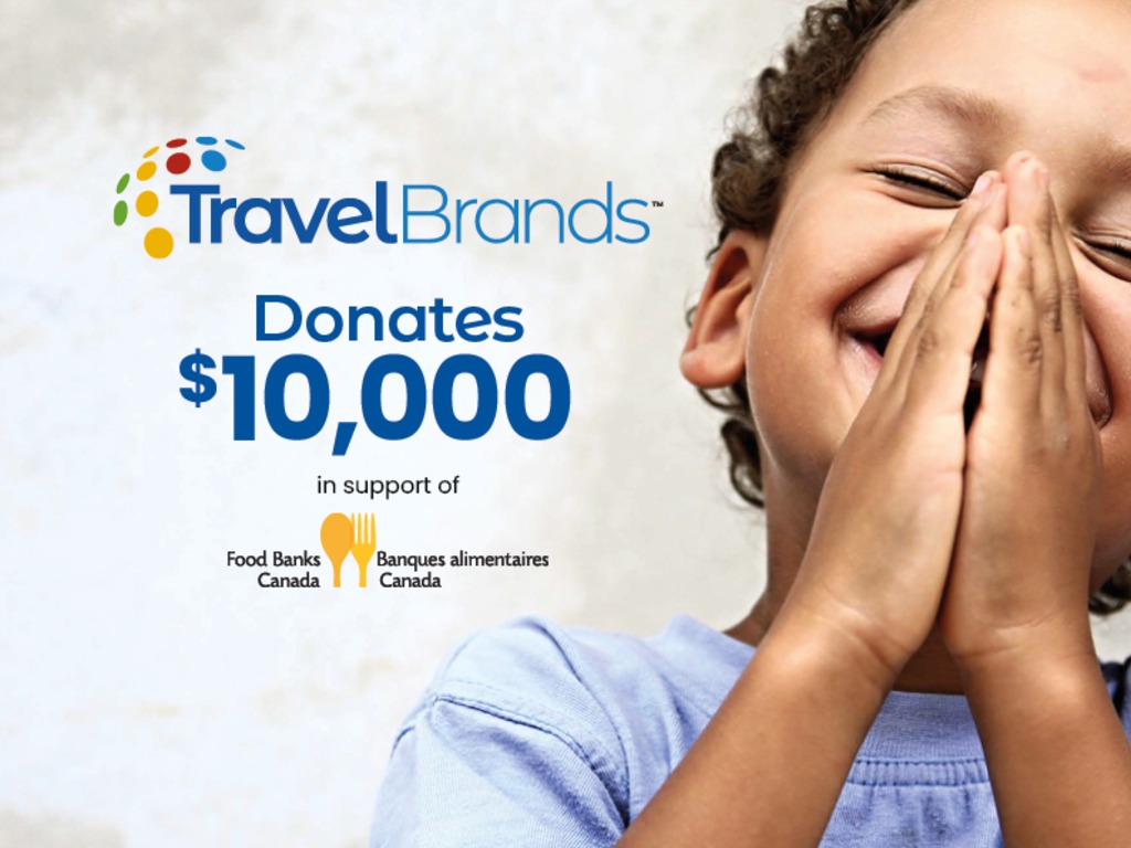 TravelBrands donates $10,000 to Food Banks Canada