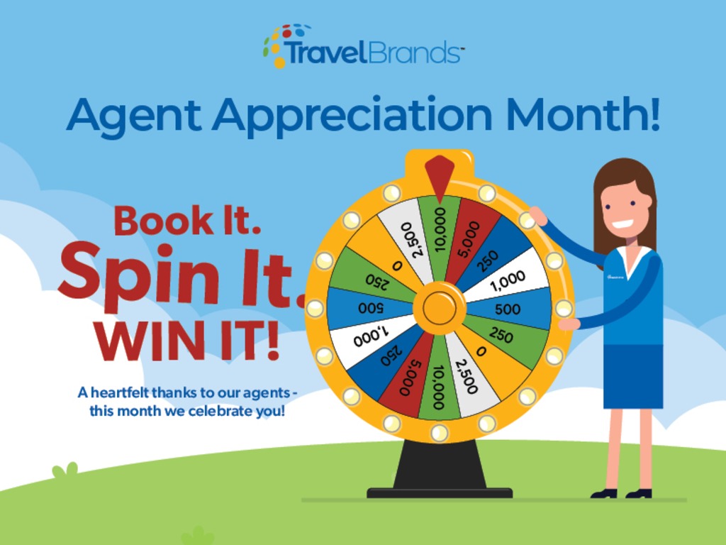 Spin to Win with TravelBrands during Travel Agent Appreciation Month